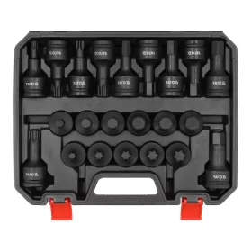   YATO YT-10656 Ütvecsavarozó dugókulcs fej-készlet Torx / Imbusz 3/8 col 22 részes