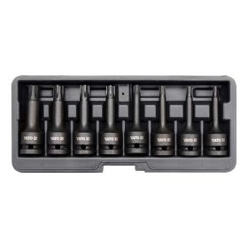   YATO YT-1068 Gépi hosszú bit dugókulcs készlet 8 részes Ribe 1/2" RM5-RM13 CrMo