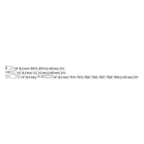 YATO YT-12007 Légkondícionáló szerelő készlet 12 részes 1/4" CrV