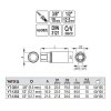 YATO YT-1253 Gyertyakulcs 1/2" 16 mm / 64 mm CrV