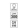 YATO YT-14001 Flexibilis behajtószár 1/4" x 1/4" 300 mm