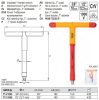 YATO YT-21095 T-alakú hajtókar 3/8" 1000 V-ig szigetelt CrV