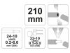 YATO YT-2278 Blankoló & krimpelő fogó 210 mm (0,2-6,0 mm2)