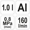 YATO YT-2376 Homokfúvó pisztoly als. tart. 1l