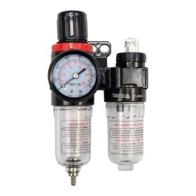   YATO YT-2384 Pneumatikus levegő szűrő nyomásszabályzóval kenőtartállyal 1/4" 25 cm3