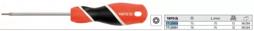 YATO YT-25950 Csavarhúzó Torx T5 x 75 mm mágneses