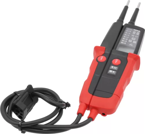 YATO YT-28330 KÉT PÓLUSÚ FESZÜLTSÉGTESZTER RCD TESZTTEL