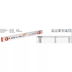YATO YT-3005 Vízmérték 3 libella 1200 mm