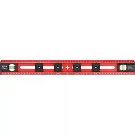   YATO YT-30329 Alumínium vízmértékvonalzó 500mm 2 libellával és 4 furatközép jelölő csuszkával