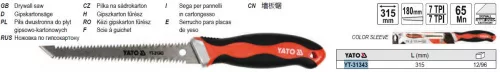 YATO YT-31343 Gipszkartonfűrész kétélű 180 mm