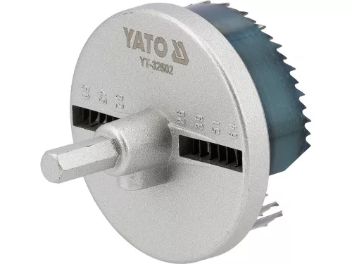 YATO YT-32602 Lyukfűrész fához központosító fúróval és felfogó tárcsával 26 - 64 mm 7 részes
