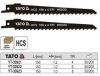 YATO YT-33921 Szablyafűrészlap fához 150/1,2 mm 4 TPI HCS (2 db/cs)