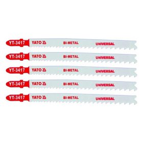   YATO YT-3417 Dekopírfűrészlap 10TPI 130 mm univerzális T-befogás bimetál (5 db/cs)