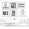 YATO YT-44840 Kombinált gépi fúró-menetfúró M3 bit befogású