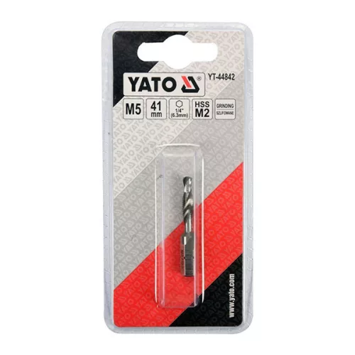 YATO YT-44842 Kombinált gépi fúró-menetfúró M5 bit befogású