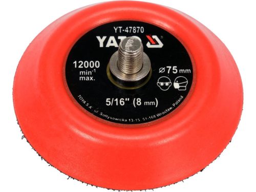 YATO YT-47870 Tépőzáras gumitányér 75 mm 5/16"