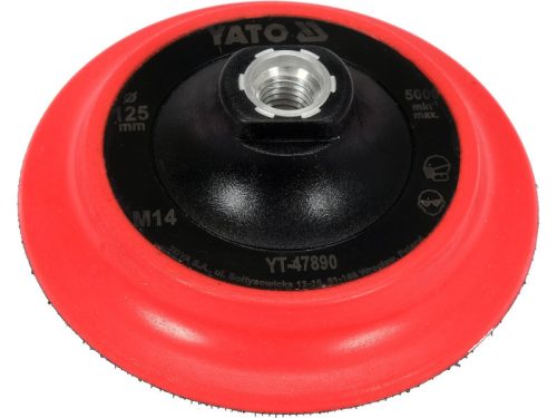 YATO YT-47890 Tépőzáras gumitányér 125 mm M14 polírozókoronghoz