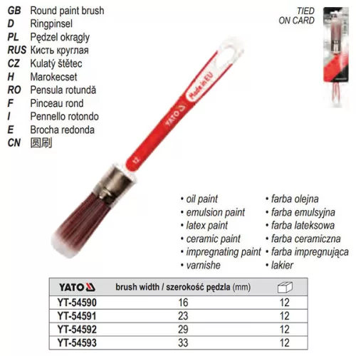 YATO YT-54592 Kerek ecset 29 mm