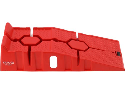 YATO YT-55671 Autórámpa készlet PP műanyag teherbírás 2 x 1,5T (3T) piros 2 db/csomag