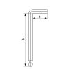 YATO YT-5838 Hosszú gömbfejű imbuszkulcs készlet 12 részes 1/16"-3/8" CrV