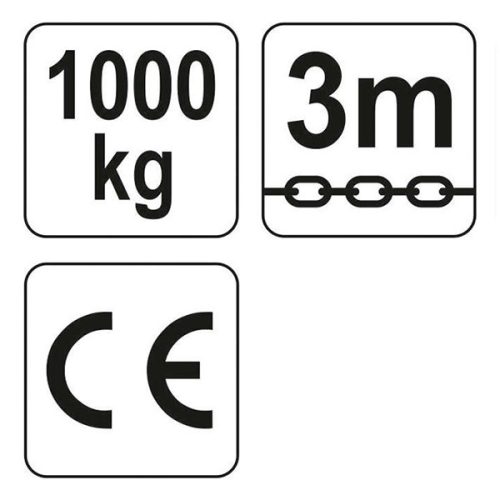 YATO YT-58951 Láncos emelő 1000 kg 3m emelőmagasság