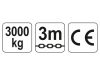 YATO YT-58954 Láncos emelő 3000 kg 3m