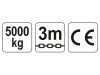 YATO YT-58955 Láncos emelő 5000 kg 3m