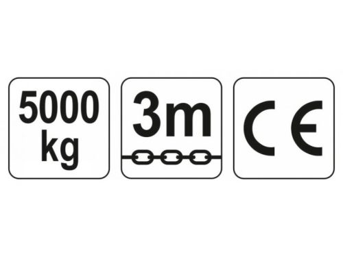 YATO YT-58955 Láncos emelő 5000 kg 3m emelőmagasság