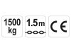 YATO YT-58964 Karos láncos emelő 1500 kg 1,5m