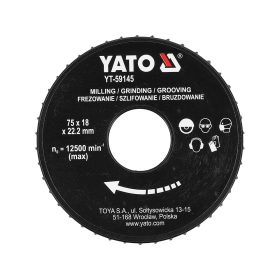   YATO YT-59145 Ráspolykorong sarokcsiszolóra fához 75 mm átmérő fogak a paláston