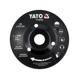   YATO YT-59162 Ráspolykorong sarokcsiszolóra fához 125 mm átmérő fogazott része döntött durva fogazással