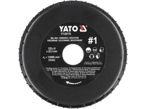YATO YT-59178 Ráspolykorong finom #3 125 x 22,2 mm