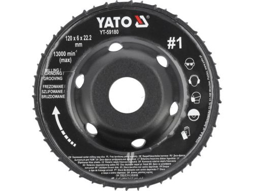 YATO YT-59180 Ráspolykorong durva #1 120 x 22,2 mm