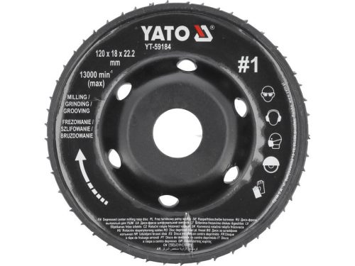 YATO YT-59184 Ráspolykorong durva #1 120 x 22,2 mm