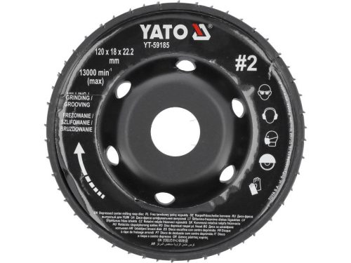 YATO YT-59185 Ráspolykorong közepes #2 120 x 22,2 mm
