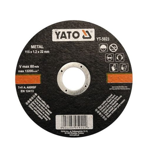 YATO YT-5923 Vágókorong fémre 125 x 1,2 x 22 mm