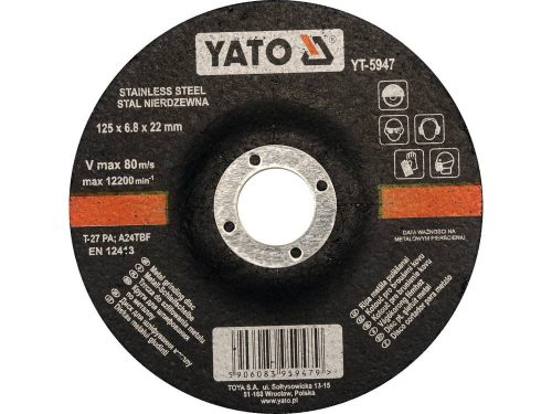 YATO YT-5947 Tisztítókorong fémre 125 x 6,8 x 22,2 mm inox