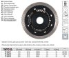 YATO YT-59975 Gyémánt vágókorong 230 x2,0 x 10 x 22,2 mm folytonos