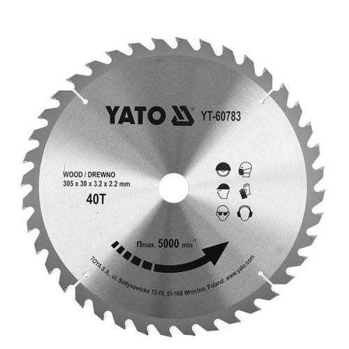 YATO YT-60783 Fűrésztárcsa fához 305 x 30 x 2,2 mm / 40T