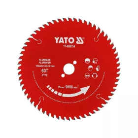   YATO YT-608754 Keményfémlapkás (TCT) fűrészlap alumíniuhoz, PTFE-bevonattal, 185×20 mm, 60 fogas