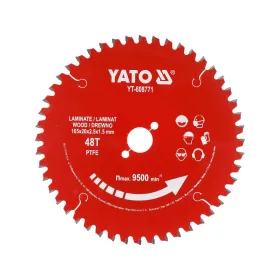   YATO YT-608771 Keményfémlapkás (TCT) fűrészlap laminált anyaghoz, PTFE-bevonattal, 165×20 mm, 48 fogas