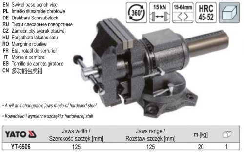 YATO YT-6506 Kombi satu 125 mm