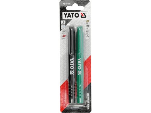 YATO YT-69300 2 db - os műszaki jelölőfilc készlet fekete - zöld