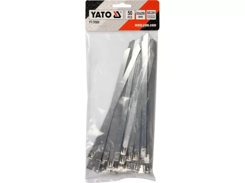 YATO YT-70580 Kábelkötegelő Inox 200 x 8,0 mm (50 db/cs)