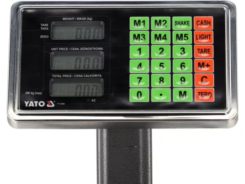 YATO YT-73283 Elektronikus platformmérleg 300kg / 50g