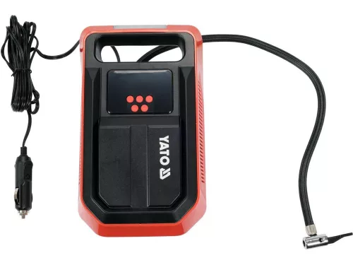 YATO YT-73470 Autós kompresszor 12V 10 bar LCD kijelzővel, LED lámpával