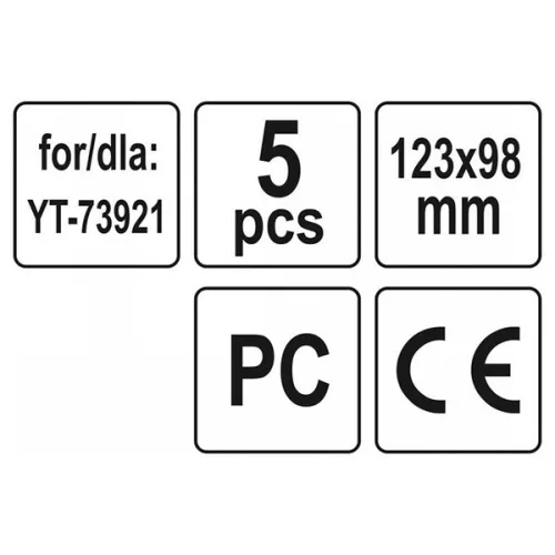 YATO YT-73924 Hegesztőüveg 123 x 98 mm (5 db/cs)
