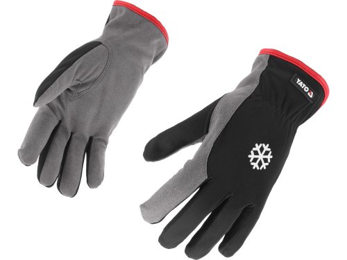 YATO YT-74682 Szintetikus bőr kesztyű, bélelt 8-as méret