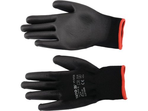 YATO YT-74728 Szerelő kesztyű (mártott FEKETE) 8-as