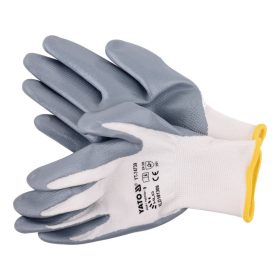   YATO YT-74739 Szerelő kesztyű (Nitril mártott FEHÉR) 9-es